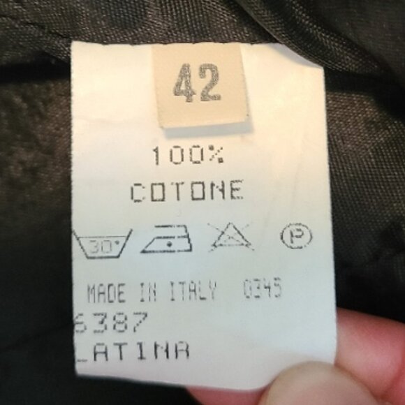 ROSSO DI SERA "LATINA" CROPPED FITTED BLAZER JACKET COTTON RAW EDGES sz 42 - Picture 8 of 8